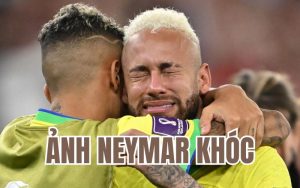 Hình ảnh Neymar khóc nức nở khi giấc mơ World Cup tan vỡ