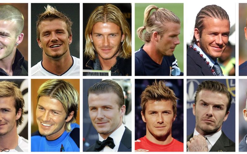 Mái tóc dài của Beckham đã trải qua nhiều biến tấu qua các năm